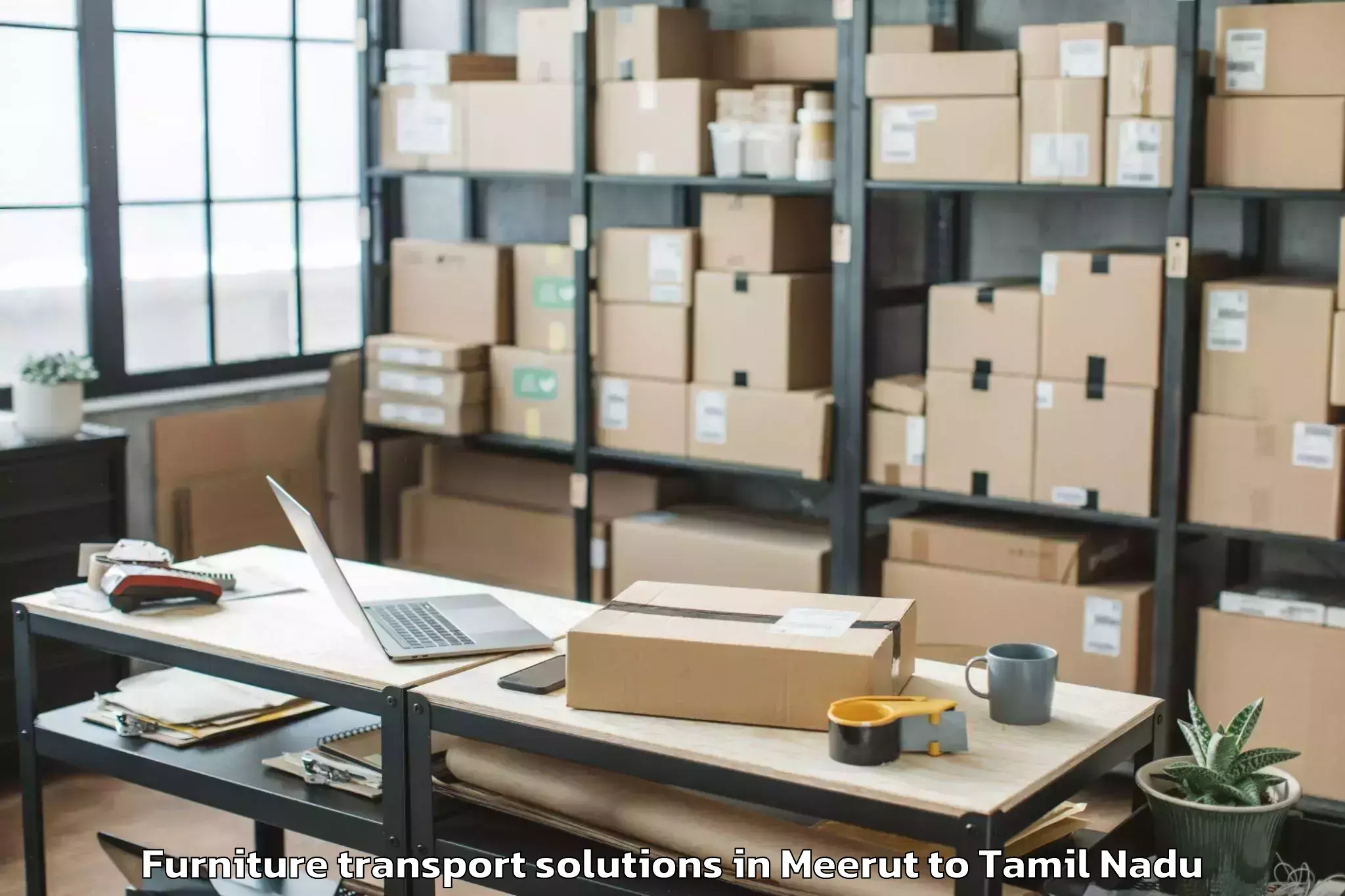 Trusted Meerut to Mallapuram Furniture Transport Solutions